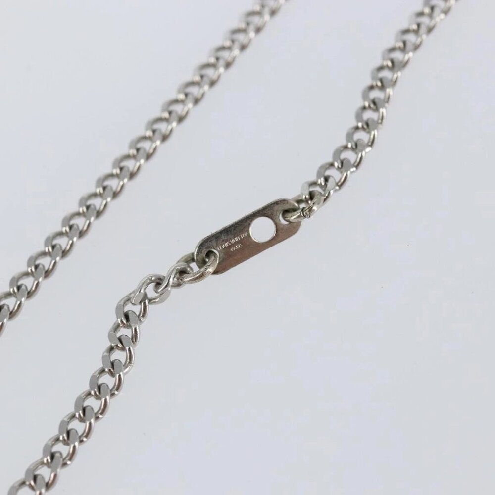 LOUIS VUITTON Monogram Row Necklace metal Silver M02254 LV Auth 143366 - Picture 13 of 16
